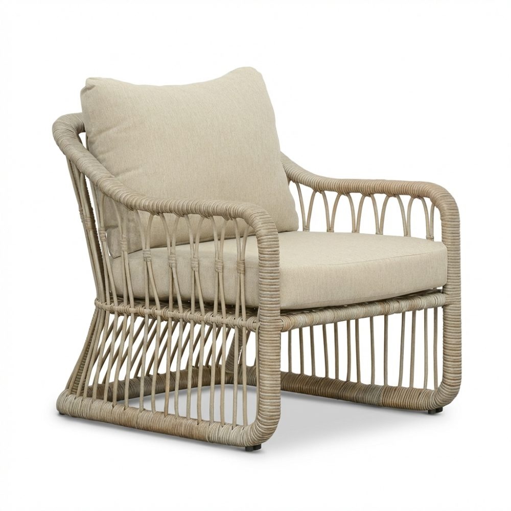 Bruno loungestoel | wicker | Mexican Sand