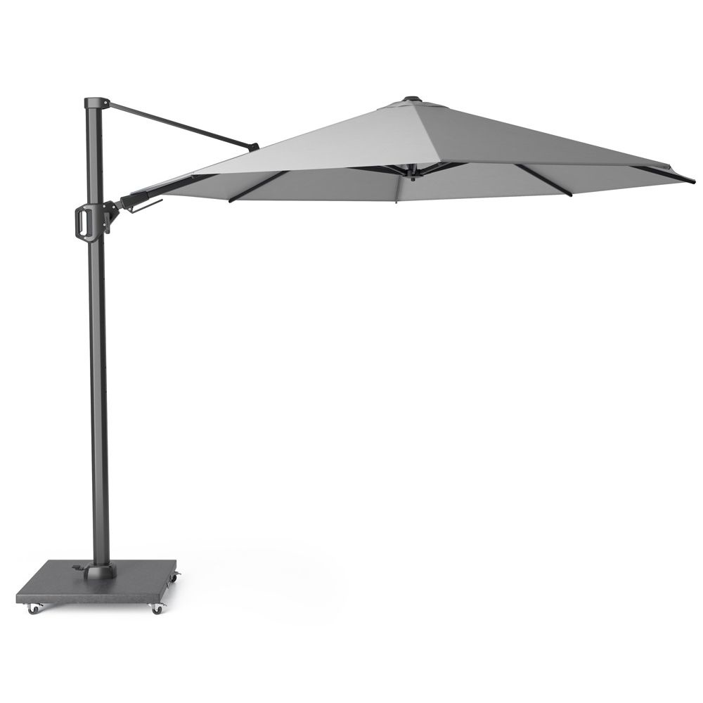 Challenger T² zweefparasol | Ø350cm rond  | Light Grey