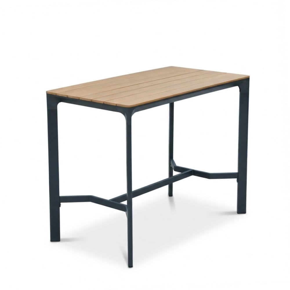Denver dining bartafel 4 personen | polywood + aluminium | antraciet | 130x70cm
