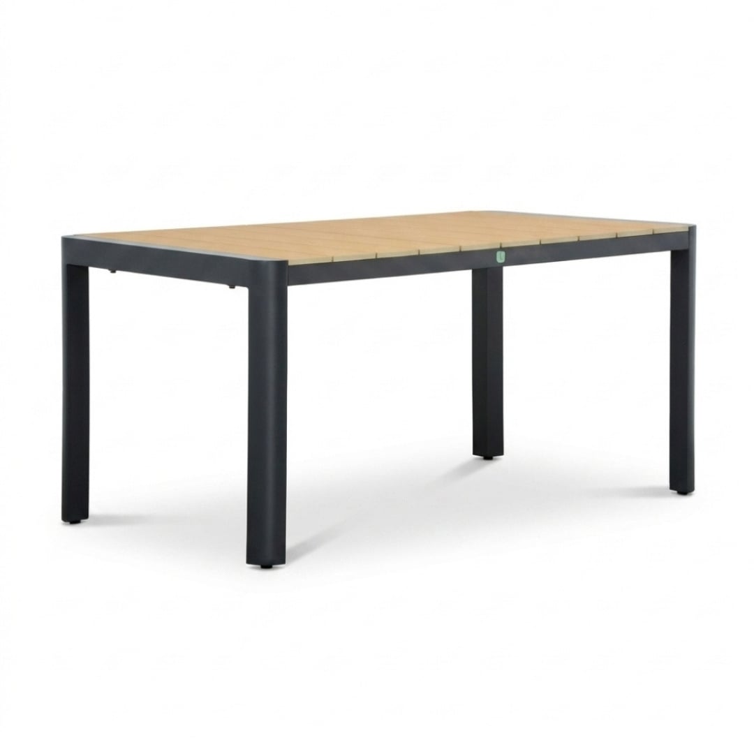 Liverpool dining tuintafel 4 personen | polywood + aluminium | Natural Wood | 160cm
