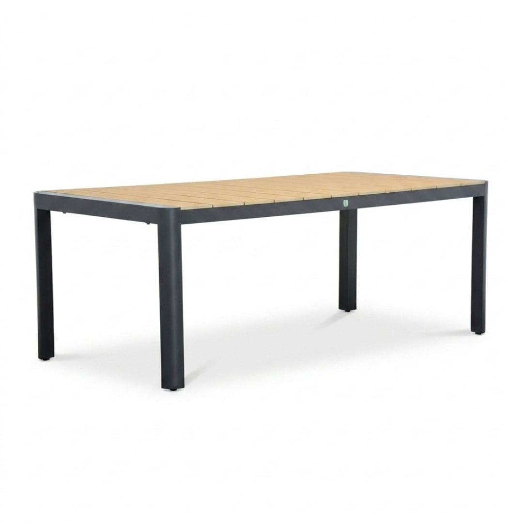 Liverpool dining tuintafel 6 personen | polywood + aluminium | Natural Wood | 205cm