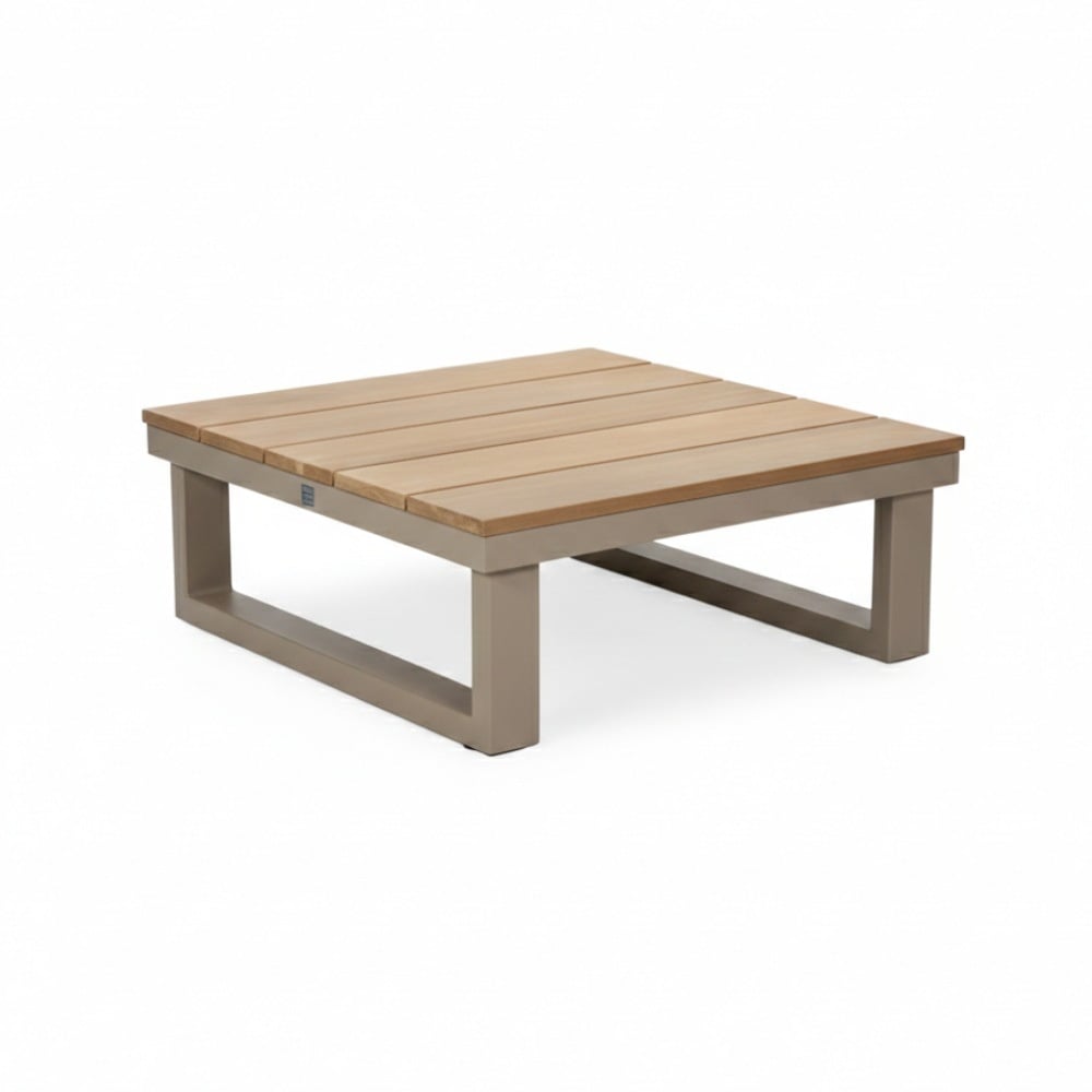 Canyon loungetafel | aluminium + hardhout | beige
