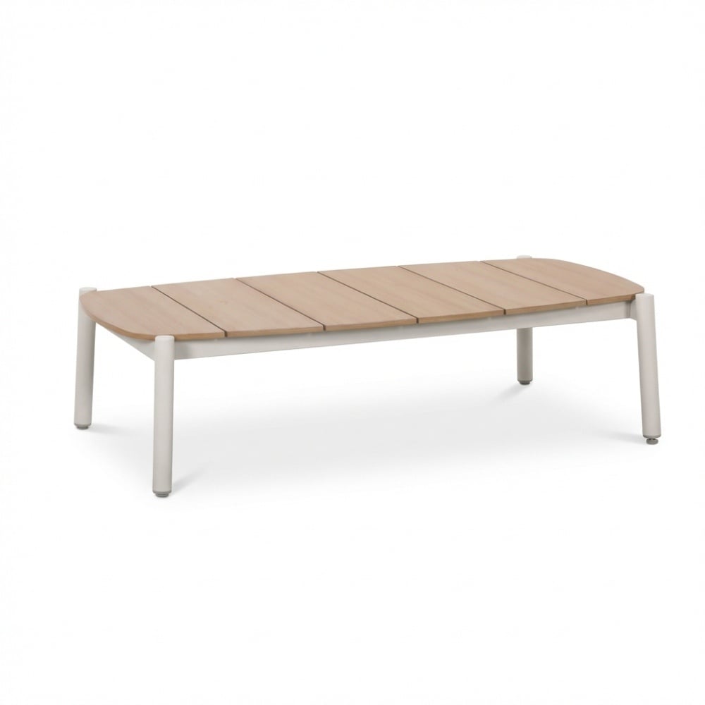 Florence loungetafel | aluminium + polywood | beige | 135x65cm