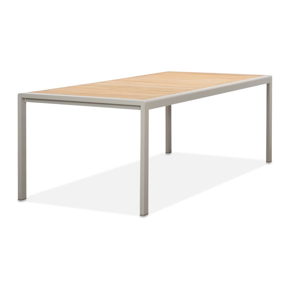 Annecy dining tuintafel 6 personen | teakhout + aluminium | Natural Teak/beige | 227cm