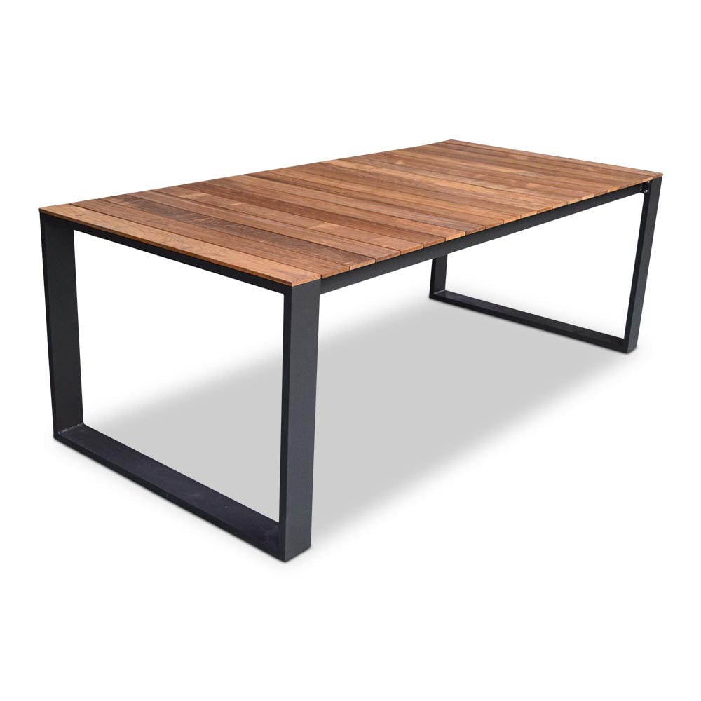 Atlanta dining tuintafel 6 personen | teakhout + aluminium | Natural Teak | 218cm