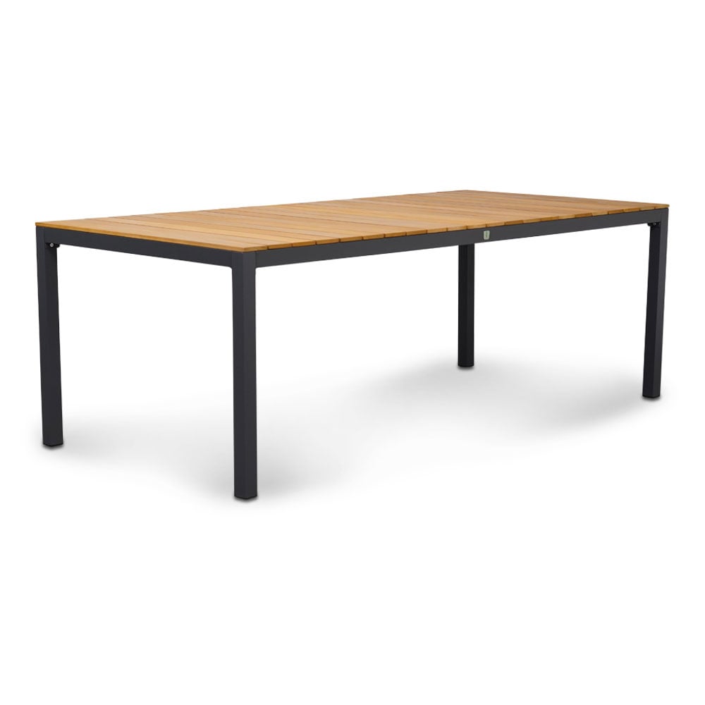 Delta dining tuintafel 6 personen | teakhout + aluminium | Natural Teak | 220cm