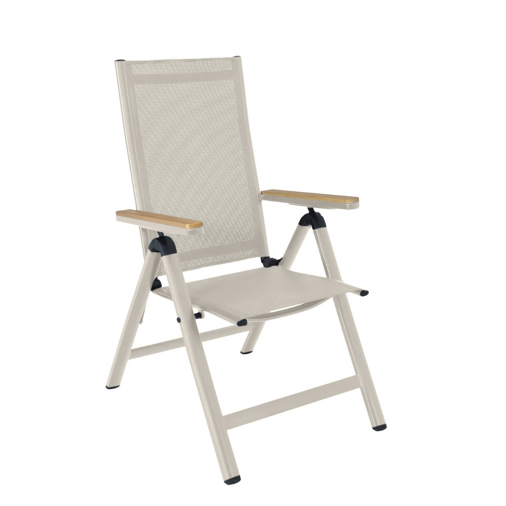 Norali dining tuinstoel verstelbaar | textileen + aluminium | beige