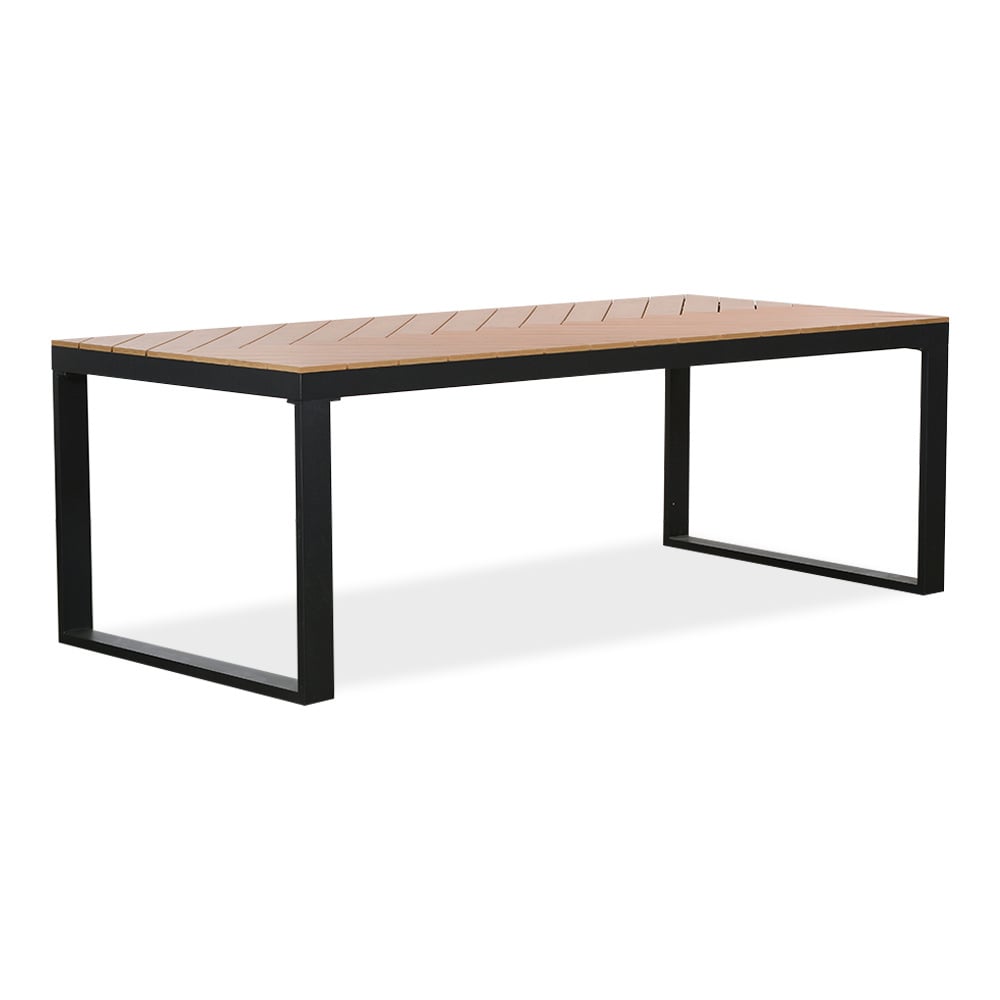 Kampa dining tuintafel - visgraatblad 6 personen | polywood + aluminium | Natural Wood | 210cm