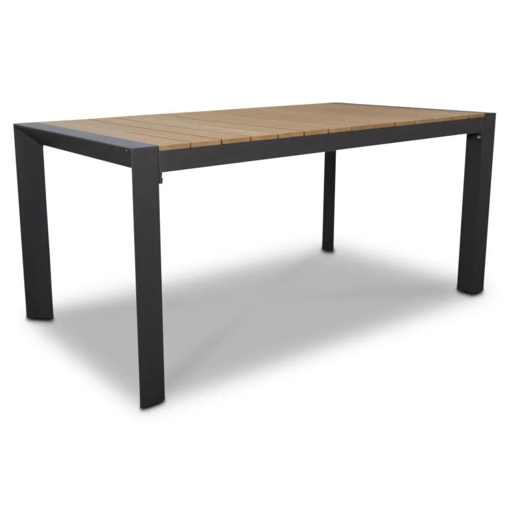 Cortona dining tuintafel 4 personen | polywood + aluminium | Natural Wood | 160cm
