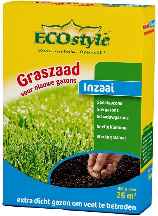 ECOstyle Graszaad-Inzaai - 500 g - voor het inzaaien van een nieuw gazon - voor 25 m2