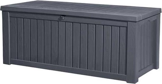 Keter Rockwood Opbergbox - 570L - 155x72,4x64,4cm - Grafiet