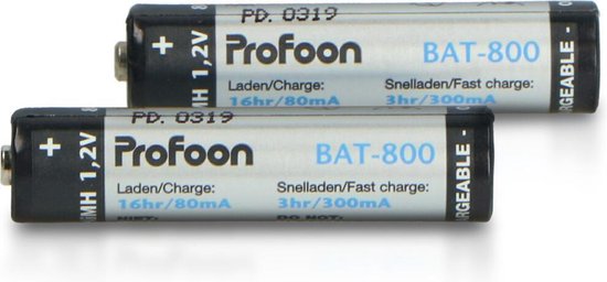 Profoon Oplaadbare Batterijen AAA 800mAh BAT-800 2 stuks
