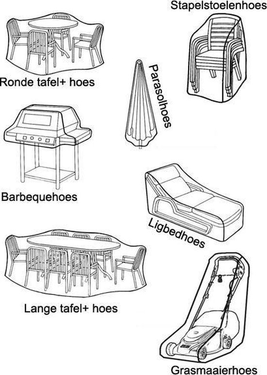 Tuinmeubelhoezen; Ronde tafel+ hoes