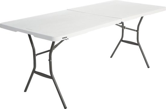 Lifetime Tyrell Opvouwbare tafel - Wit - 183x76x73.5 cm