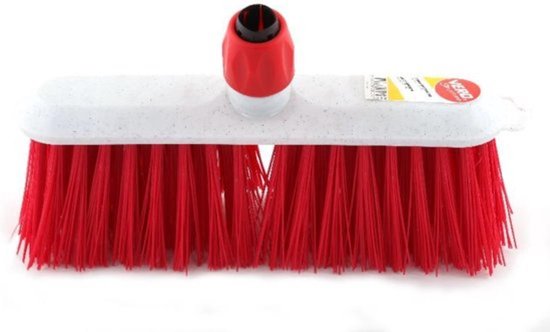 Vero Bezem + Steelverbinding Kunststof Kunstvezel Rood 30Cm