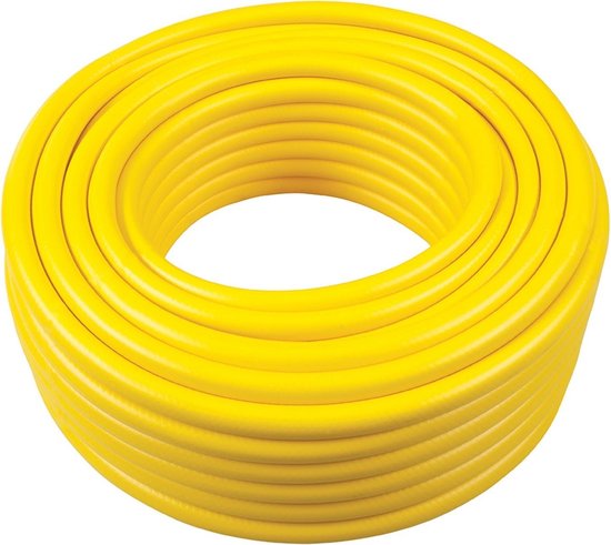 Silverline Versterkte PVC Tuinslang - Geel - 30 meter - 1/2" diameter