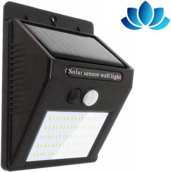 Eagle Solar Automatische LED lamp - 30 LED - Bewegingssensor - Zonne-energie - Tuinverlichting voor hek en wand