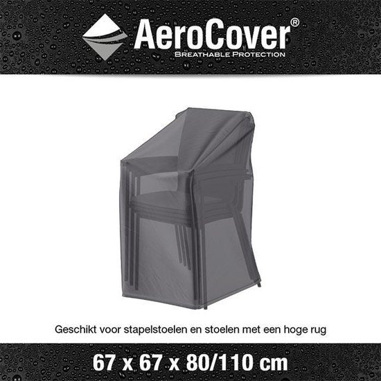 AeroCover stapelstoelhoes/ gasveerstoelhoes 67x67xh80/110 - antraciet