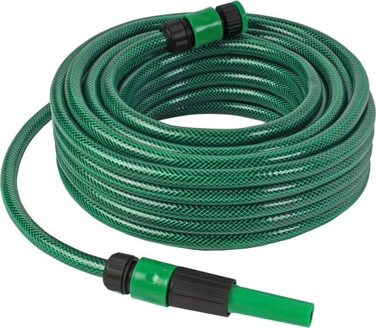 Talen Tools - Groene tuinslang - Regelbare spuit - 15 m 1/2