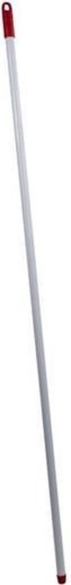 Metalen Bezemsteel wit 140 cm - Ø21 mm