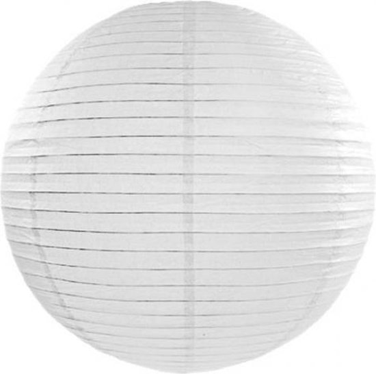 Luxe bol lampion wit 35 cm