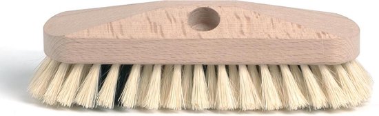 Schuurborstel met tampico haren uit ongelakt hout 23 cm