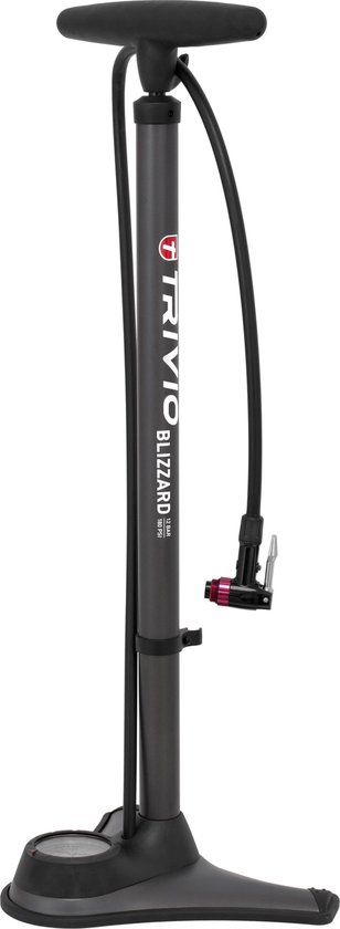 Trivio Blizzard - Fietspomp Hogedruk - 12 Bar/180 psi - Grijs/Zwart