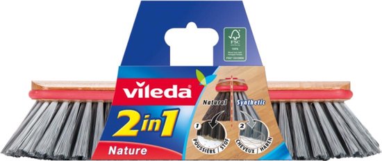 Vileda binnenborstel mixed natuurlijk - synthetisch 2 in 1