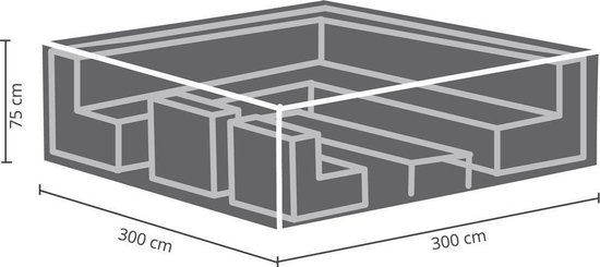 Winza loungesethoes premium 300x300x75 cm - antraciet