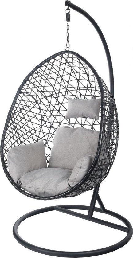 Egg Hangstoel voor binnen cocoon relax zwart