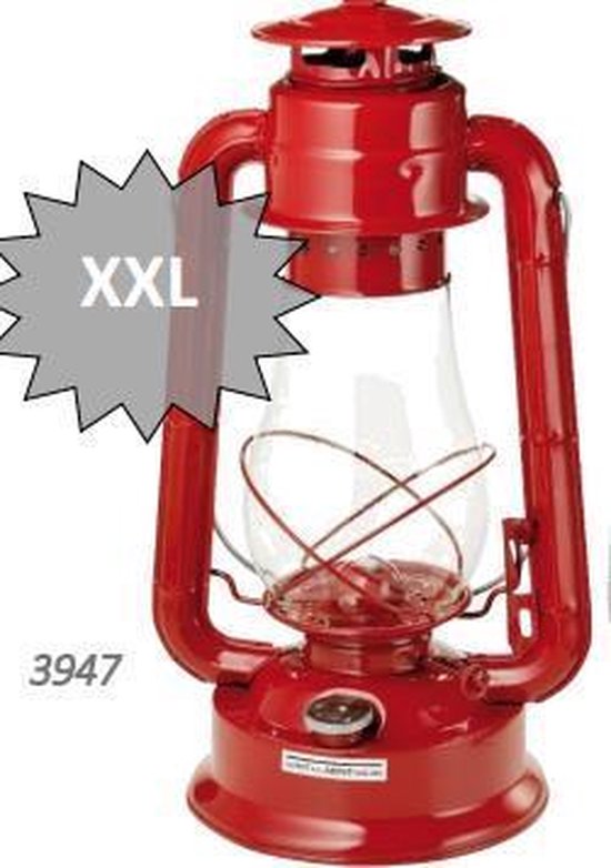 Boomex Olielamp / stallamp / stormlantaarn Party XXL rood 37 cm