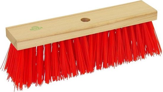 Straatbezem RALTEC 40cm rood kunststof vezel PPN