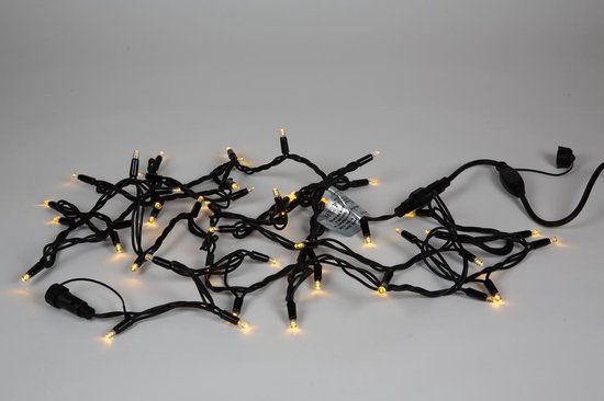 Silver winglinks light strings Boomverlichting - 10m -  zwarte kabel - warmwit - koppelbare verlichting