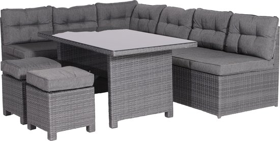 Garden Impressions Coral dining loungeset - 5-delig - Antraciet