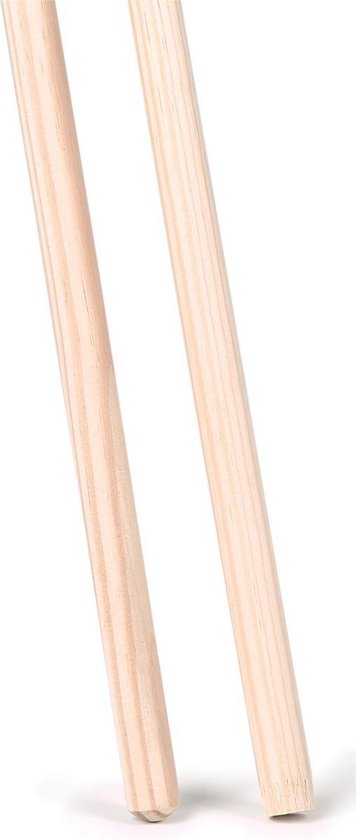 17x Borstelsteel uit hout, 120cmx22,5mm