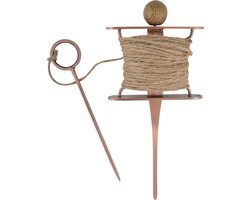 Esschert Design Pootlijnset 25 M Hout/staal/jute Koper 3-delig