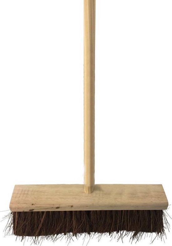 Straatbezem Met Houten Steel