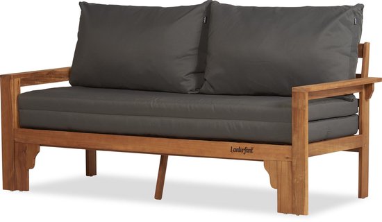 Lanterfant® Bente - Loungebank - Teak Olie - Grijs - Uitschuifbaar