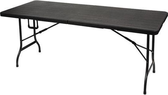 Perel vouwtafel - 180x75x74 cm - Houtlook