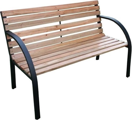 Houten tuinbank naturel - 122x58x78 cm