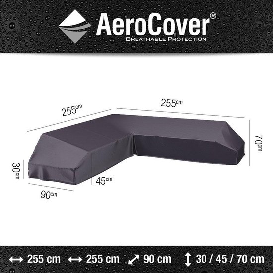 AeroCover platform loungesethoes 255x255x90xH30/45/70 cm - antraciet