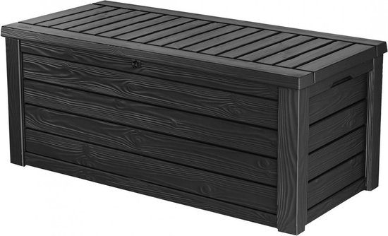 Keter kunststof opbergbox voor kussens 570 liter - 155 x 72 x 64 cm - Antraciet