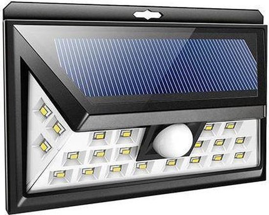 SensaHome Solar Lamp 24 Led met Bewegingssensor en Nachtsensor - Buitenverlichting - Slimme lamp - Tuinverlichting op Zonne-energie - IP65 Waterdicht - Voor Tuin/Wand/Oprit