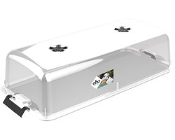 Elho Green Basics Kweekhuis XXL 75 - Deksel voor Kweektafel - 100% Gerecycled Plastic - Ø 74.8 x H 20.3 cm - Transparant