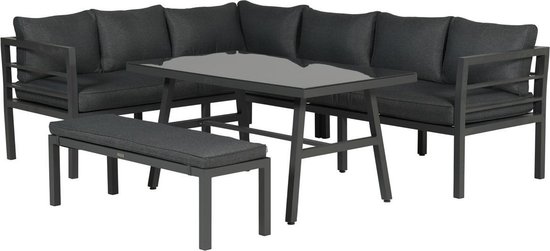 Garden Impressions Blakes lounge dining set 4-delig - donker grijs