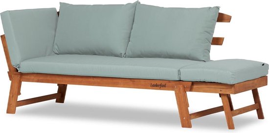 Lanterfant® Loungebank Liv - Hout - Vintage Green - Uitklapbaar