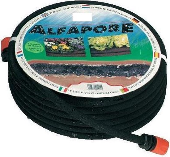 Druppelslang / zweetslang - 13mm - lengte 25mtr (incl. koppelingen) - Alfaflex Alfapore