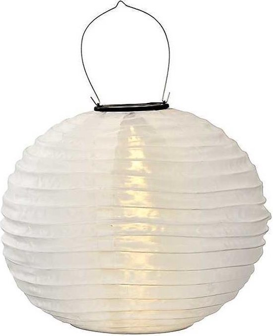 Solar lampionnen wit 35 cm - rond