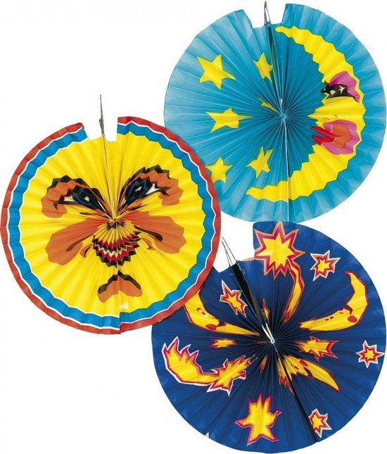 Haza Original Lampionnen Zon & Maan 23 Cm 3 Stuks