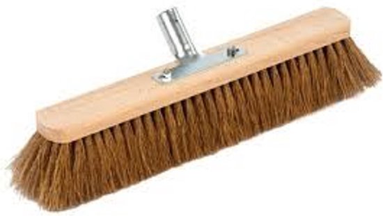 Straatkeerder kokos met steelhouder, 40 cm